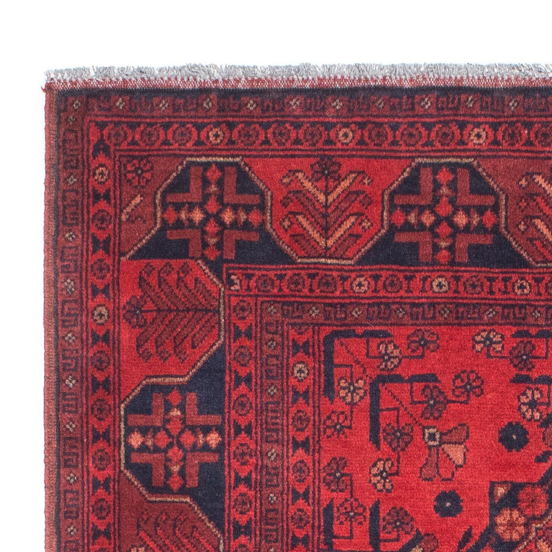 Tapis afghan - Kunduz - 151 x 103 cm - rouge