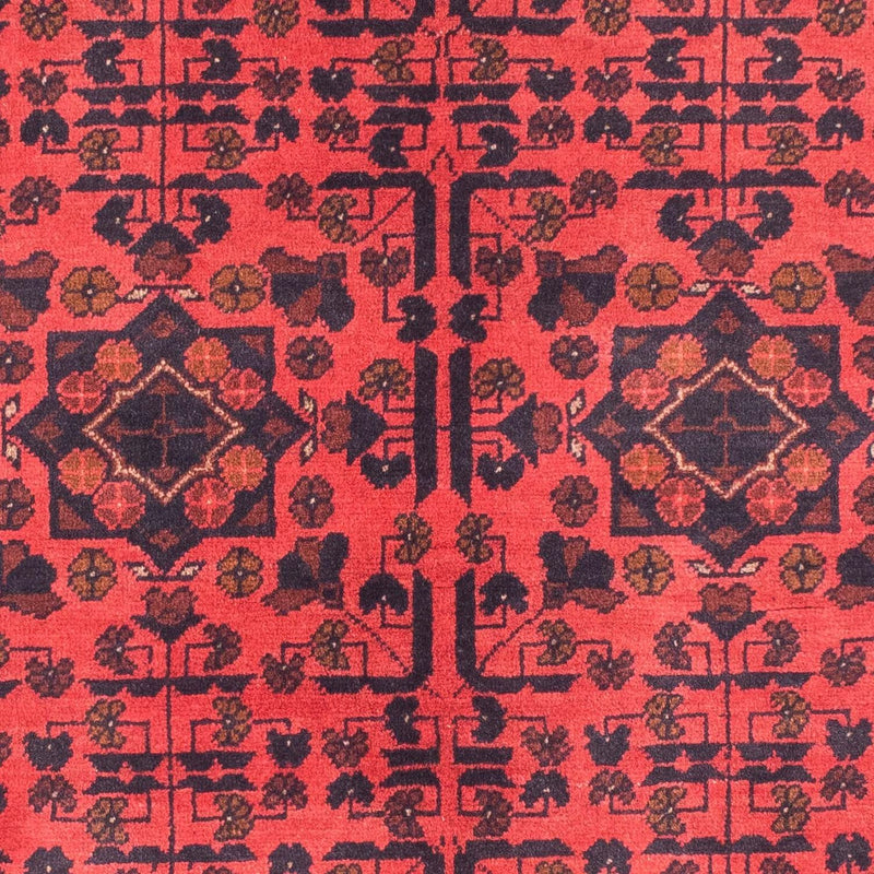 Tapis afghan - Kunduz - 149 x 103 cm - rouge foncé