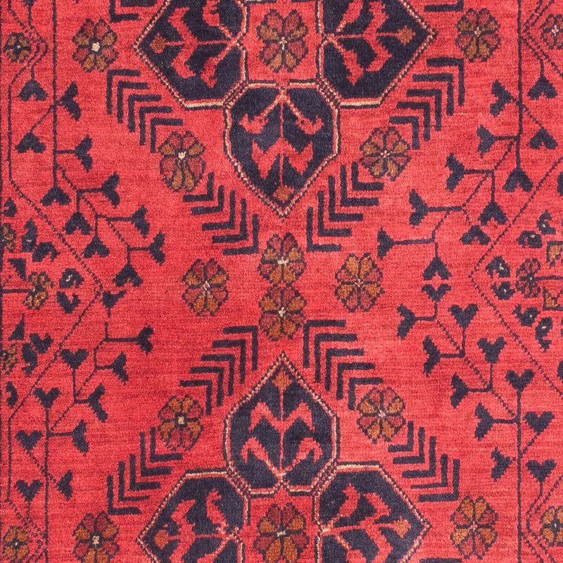 Tapis afghan - Kunduz - 146 x 104 cm - rouge foncé