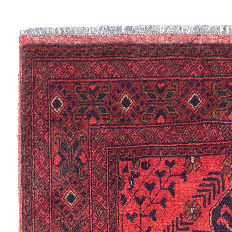 Tapis afghan - Kunduz - 146 x 104 cm - rouge foncé