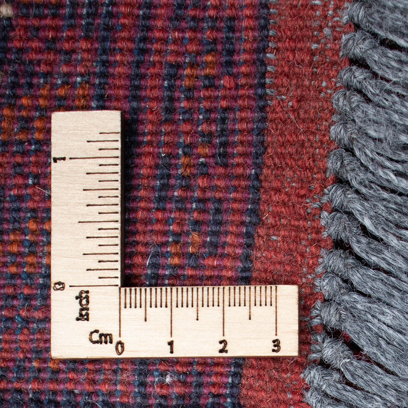 Tapis de couloir Tapis afghan - Kunduz - 298 x 83 cm - rouge foncé