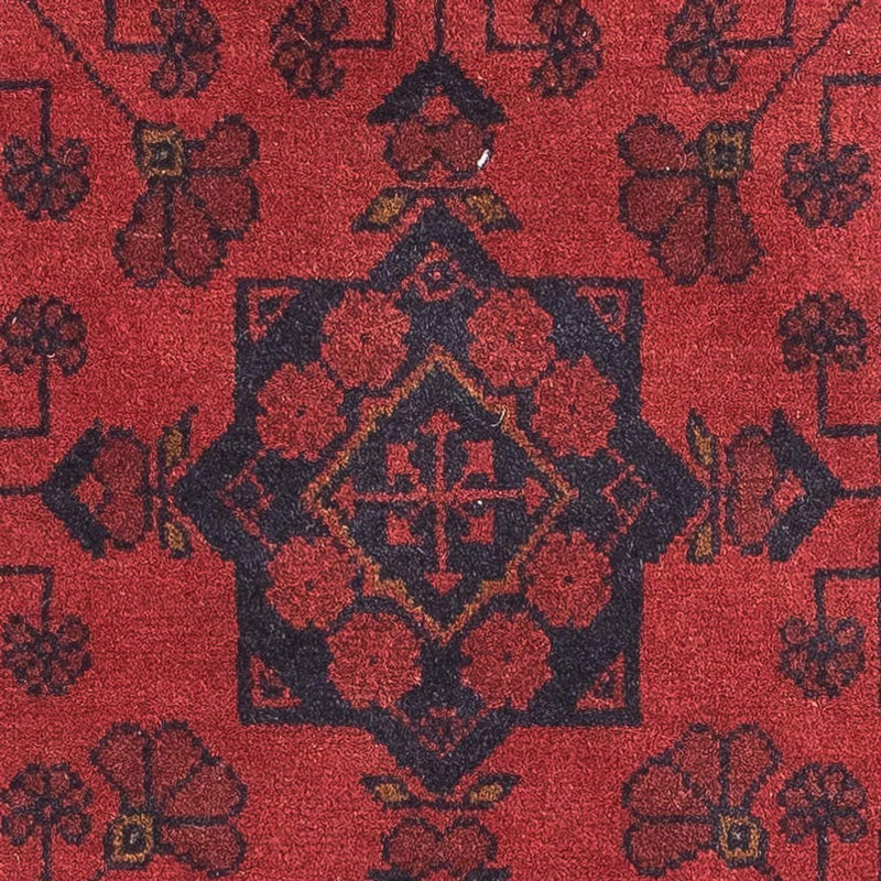Tapis de couloir Tapis afghan - Kunduz - 190 x 83 cm - rouge foncé
