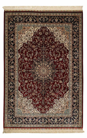 Tapis en soie - Soie chinoise - 198 x 137 cm - rouge foncé
