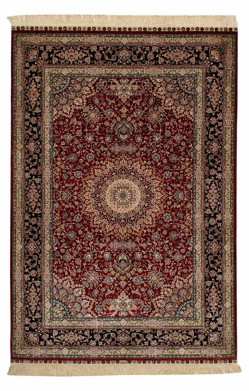 Tapis en soie - Soie chinoise - 183 x 122 cm - rouge foncé