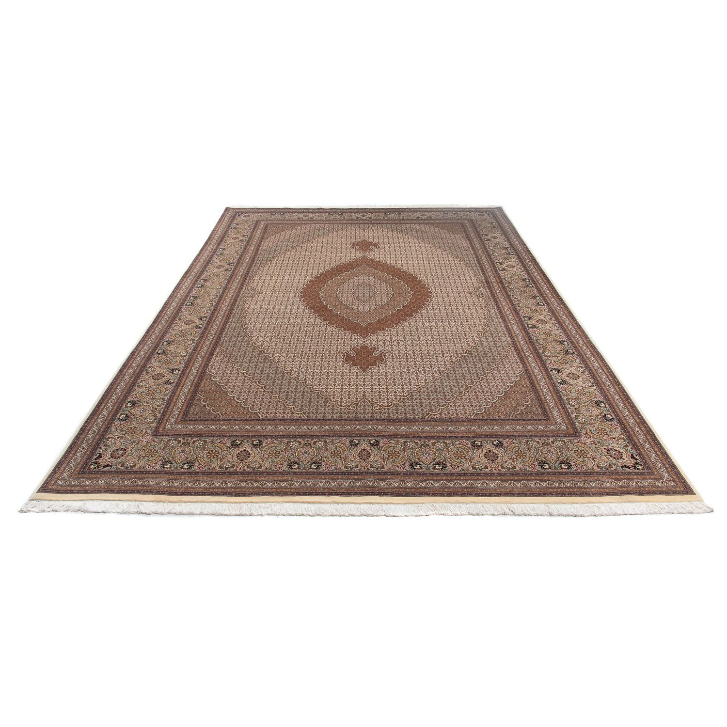 Tapis persan - Tabriz - 363 x 250 cm - marron clair