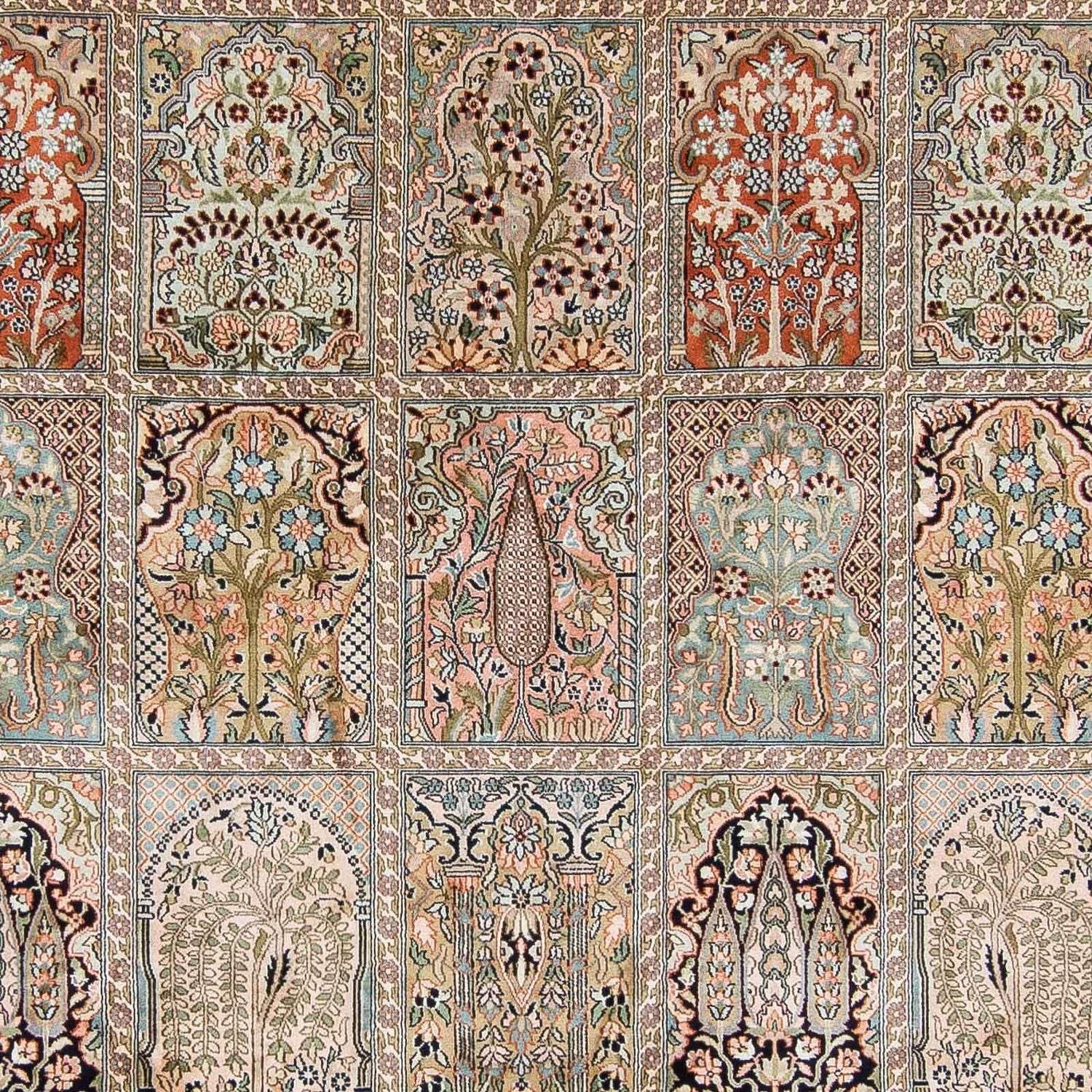 Tapis en soie - Soie du Cachemire - 336 x 251 cm - multicolore