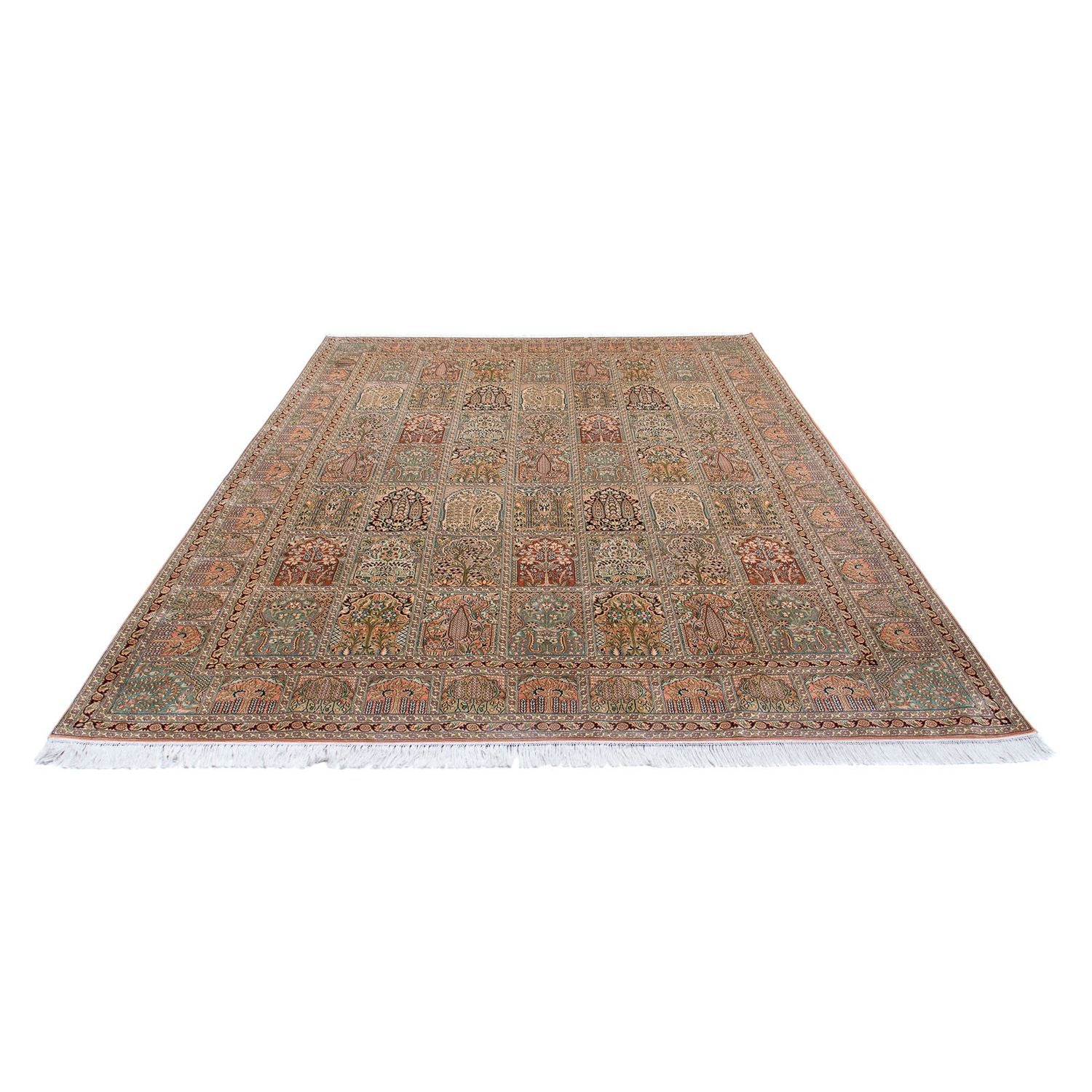 Tapis en soie - Soie du Cachemire - 336 x 251 cm - multicolore