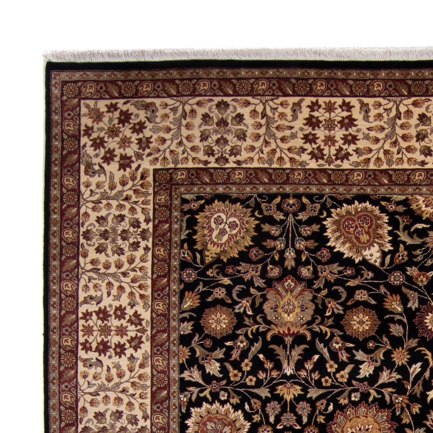 Tapis persan - Tabriz - 312 x 244 cm - bleu foncé