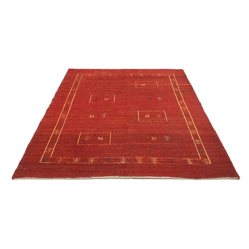 Tapis Gabbeh - Persan - 190 x 150 cm - rouge