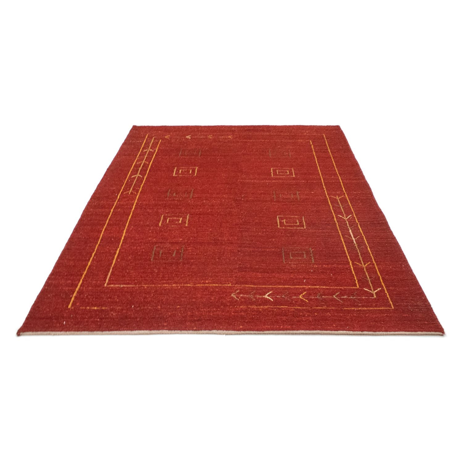 Tapis Gabbeh - Persan - 196 x 146 cm - rouge