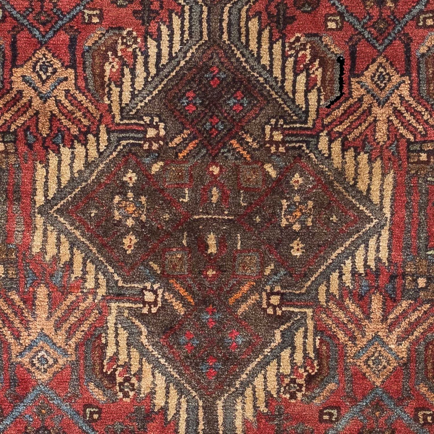 Tapis persan - Nomadic - 116 x 77 cm - rouge foncé