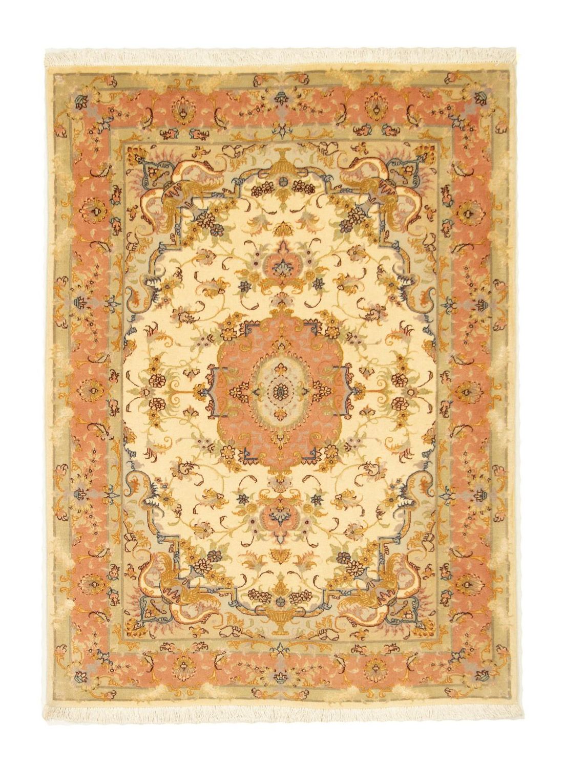 Tapis persan - Tabriz - Premium - 140 x 104 cm - beige