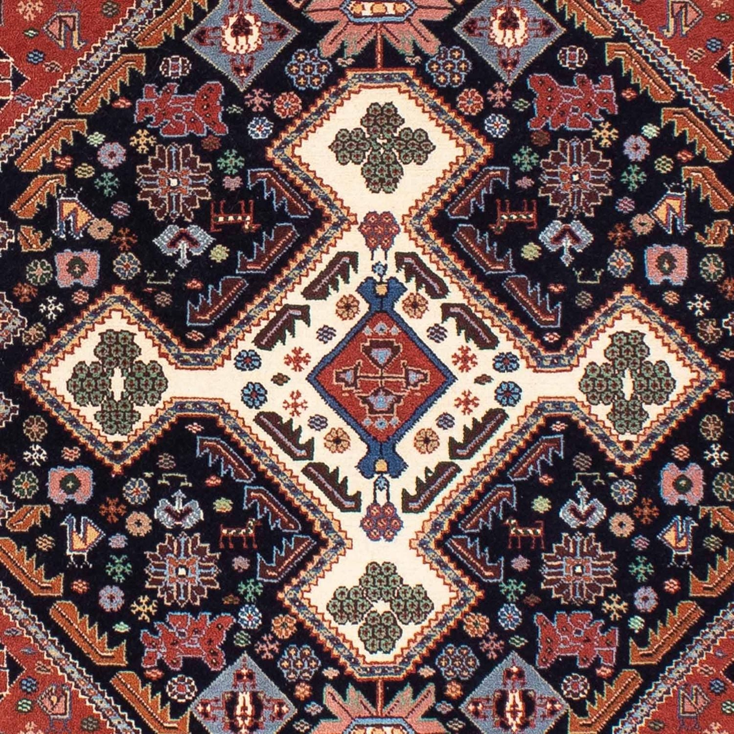 Tapis Gabbeh - Persan Kashkuli - 145 x 105 cm - bleu foncé