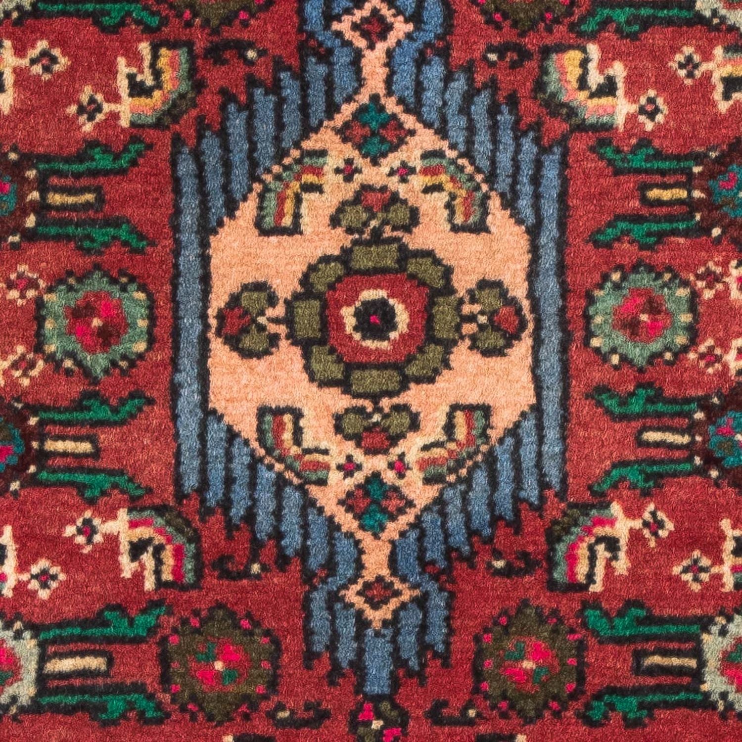 Tapis persan - Nomadic - 92 x 61 cm - rouge foncé
