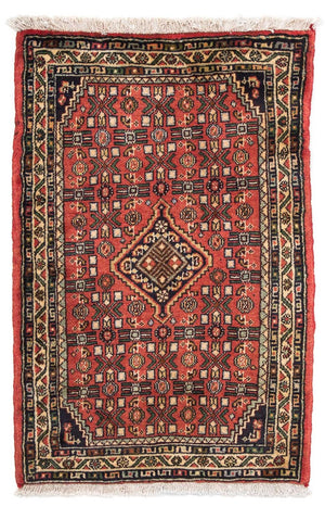 Tapis persan - Nomadic - 95 x 63 cm - rouge foncé