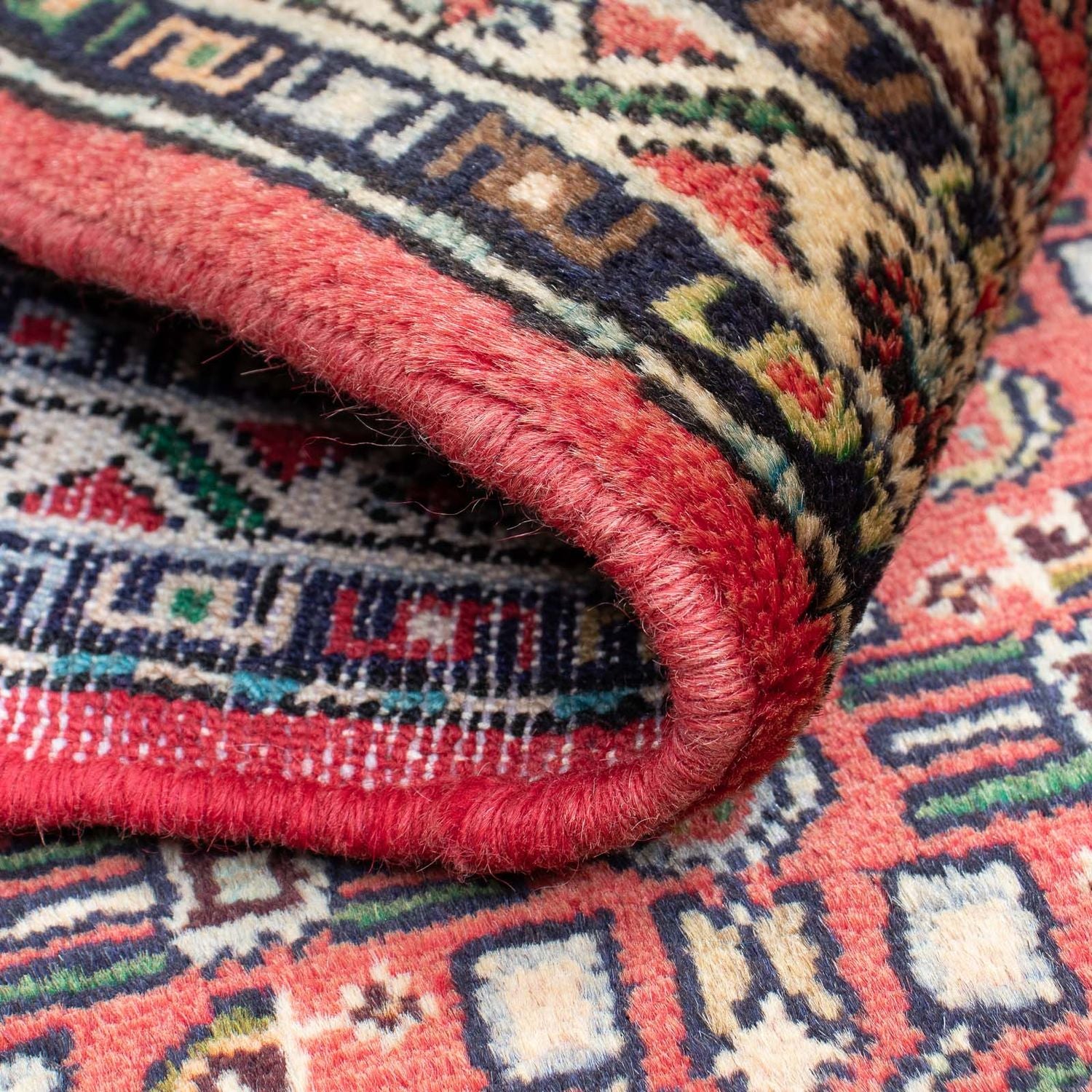 Tapis persan - Nomadic - 95 x 63 cm - rouge foncé
