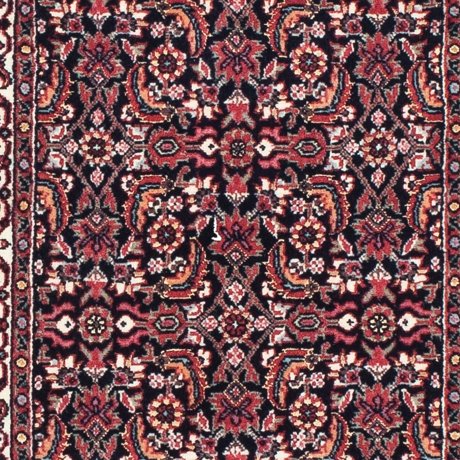 Tapis de couloir Tapis persan - Bidjar - 225 x 61 cm - bleu foncé