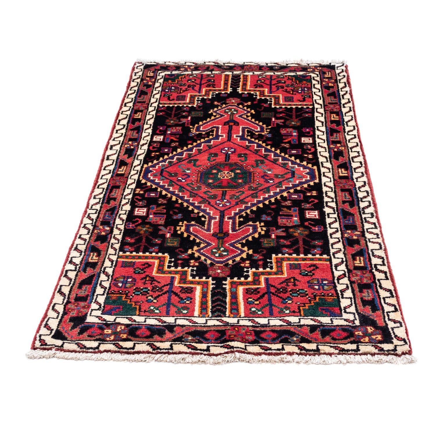 Tapis persan - Nomadic - 145 x 80 cm - bleu foncé