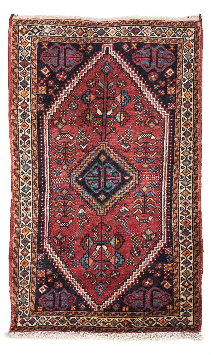 Tapis persan - Nomadic - 137 x 85 cm - rouge clair