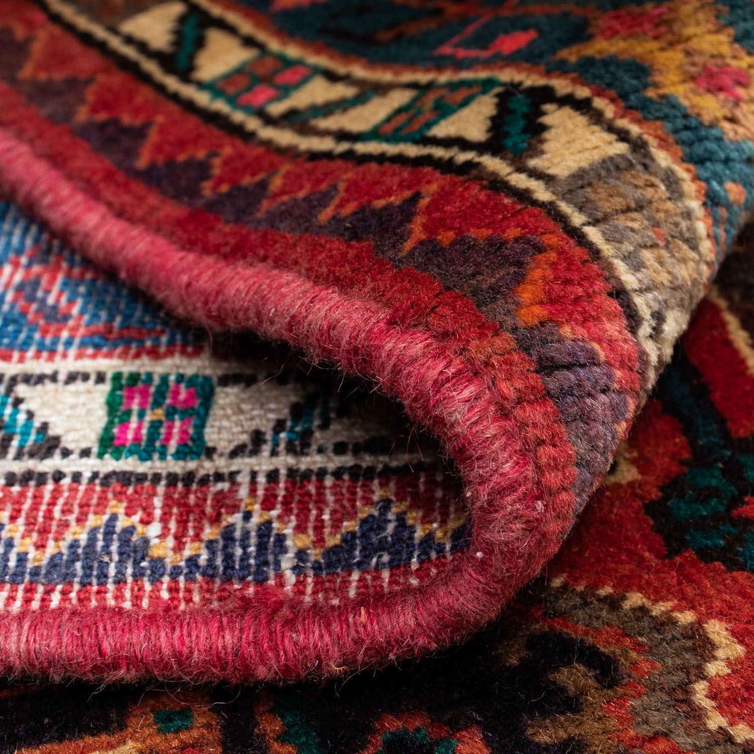 Tapis persan - Nomadic - 130 x 95 cm - rouge