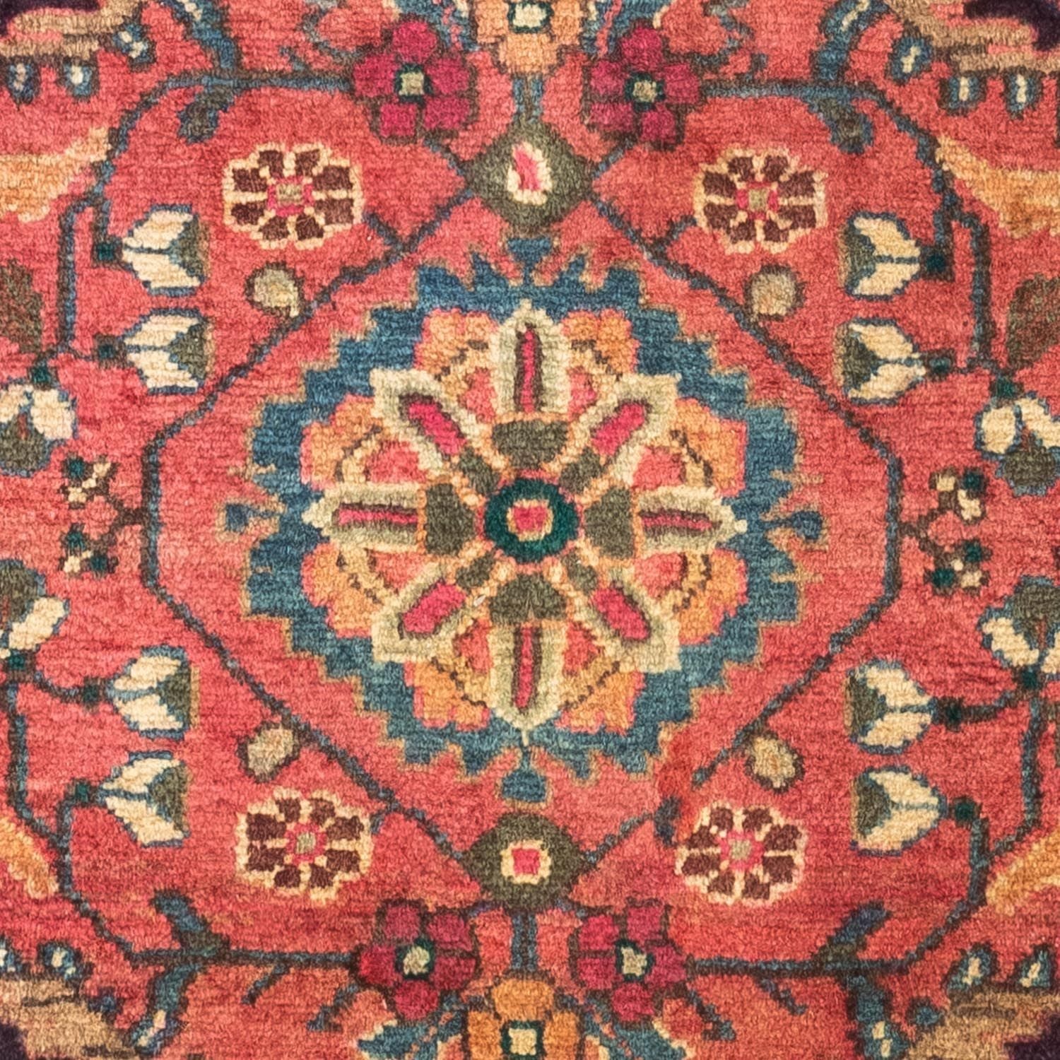 Tapis persan - Nomadic - 131 x 94 cm - rouge clair