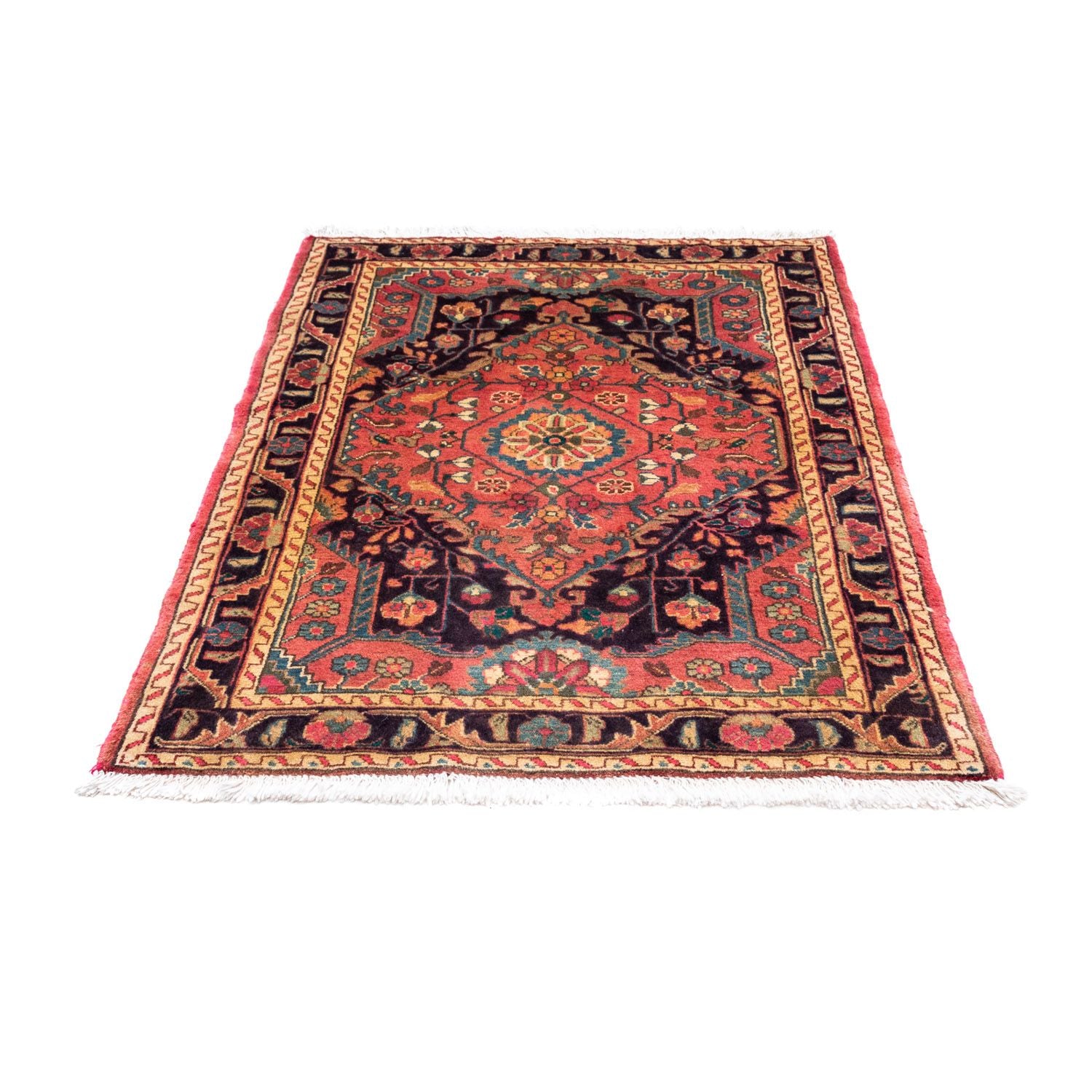 Tapis persan - Nomadic - 131 x 94 cm - rouge clair