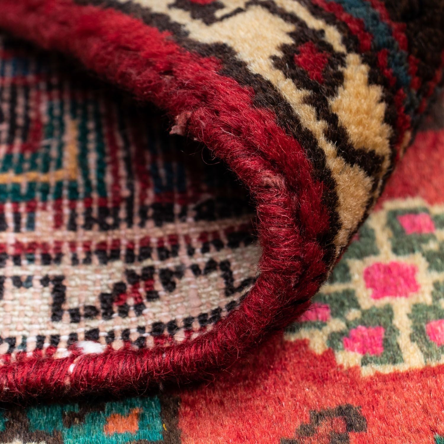 Tapis persan - Nomadic - 128 x 85 cm - rouge