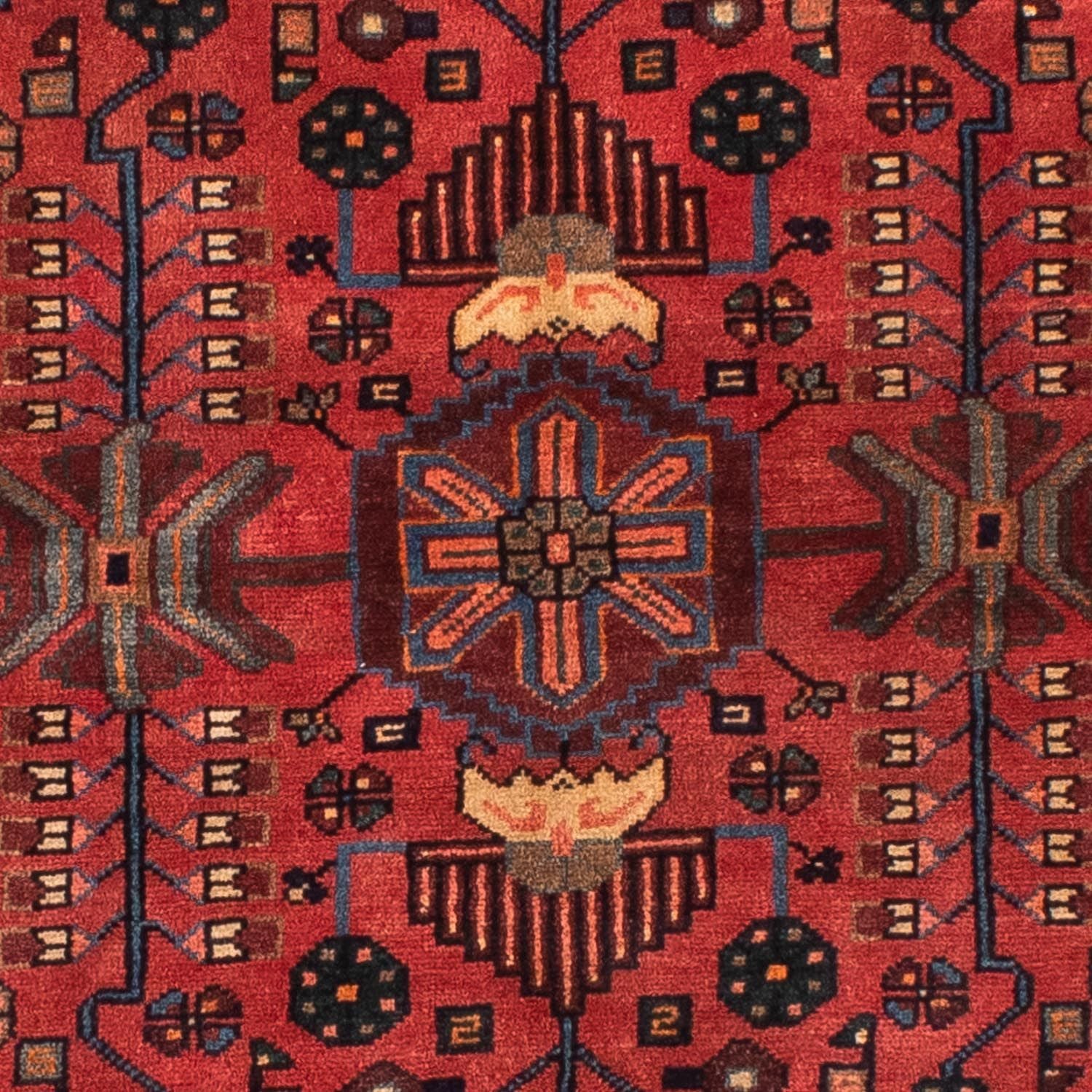 Tapis persan - Nomadic - 230 x 136 cm - rouge foncé
