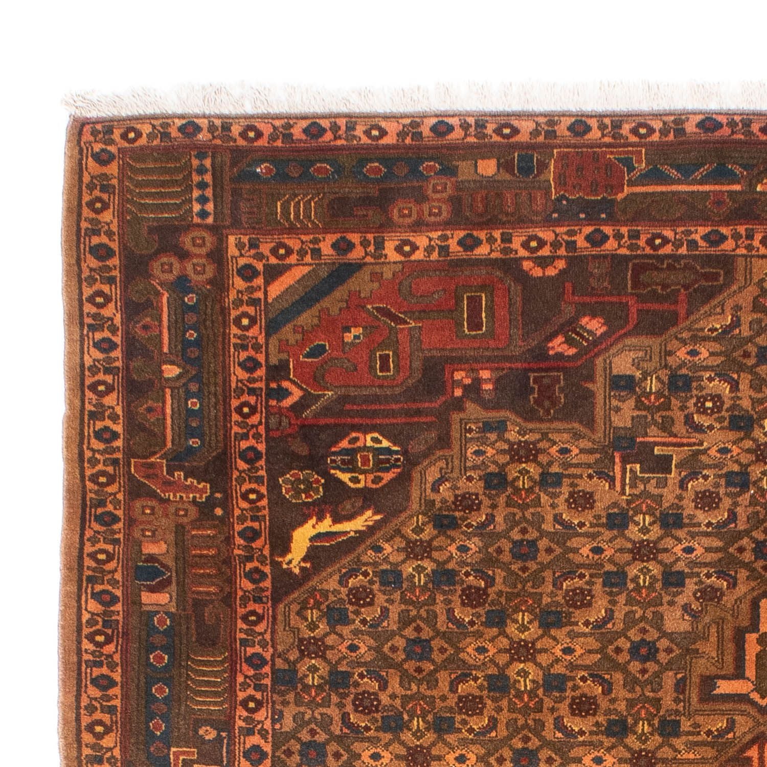 Tapis persan - Nomadic - 218 x 158 cm - marron