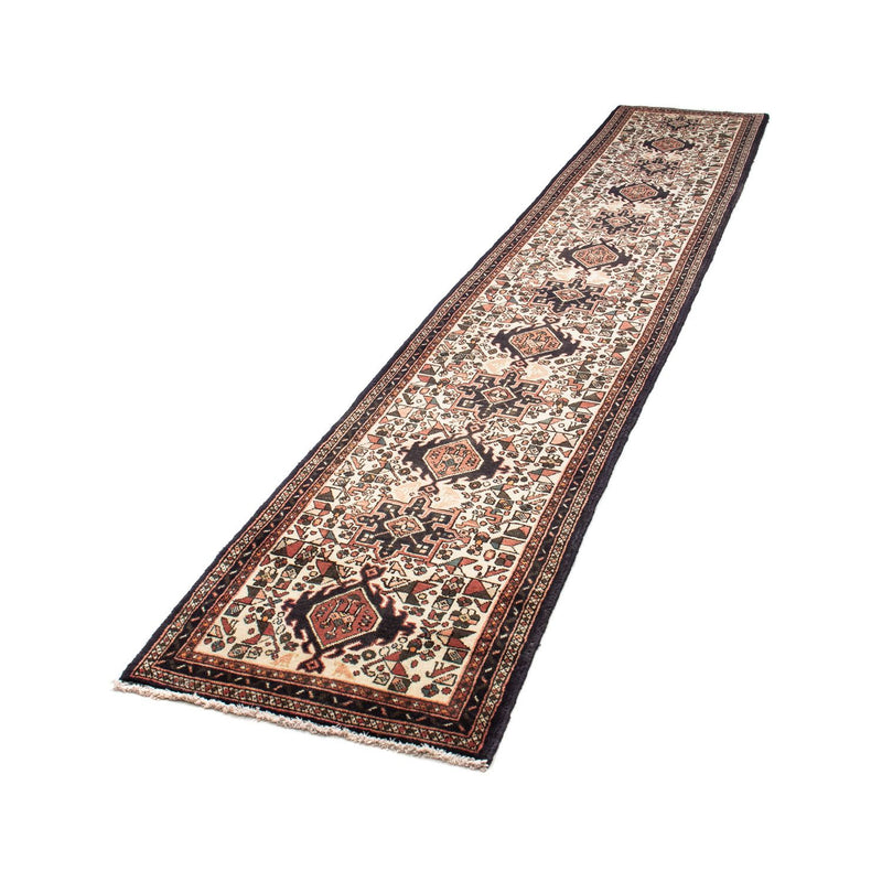 Tapis de couloir Tapis persan - Nomadic - 389 x 70 cm - beige