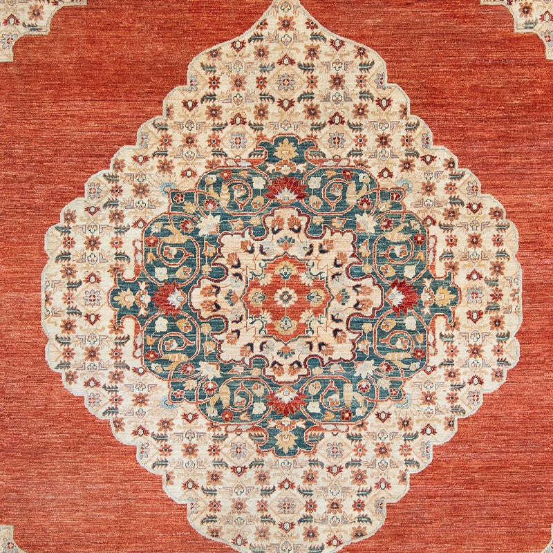 Tapis Kelim - Splash - 303 x 249 cm - rouille
