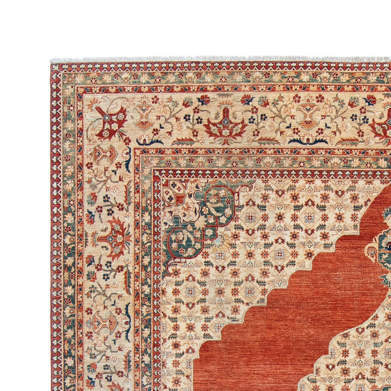 Tapis Kelim - Splash - 303 x 249 cm - rouille