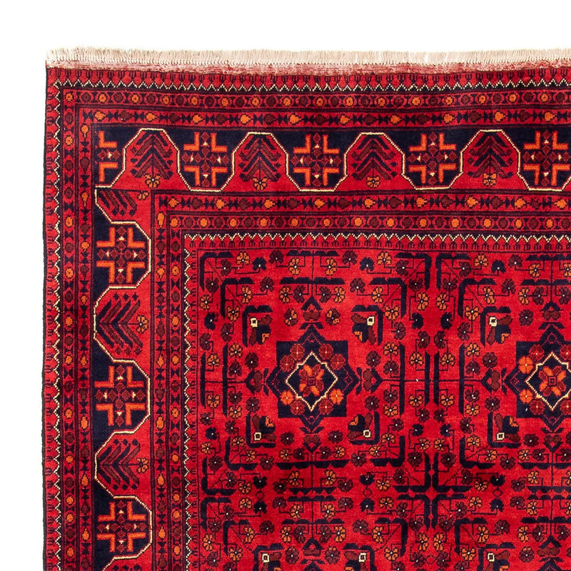 Tapis afghan - Kunduz - 301 x 205 cm - rouge foncé