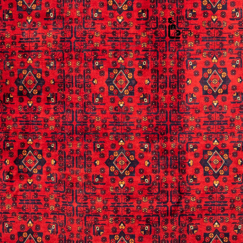 Tapis afghan - Kunduz - 287 x 199 cm - rouge foncé