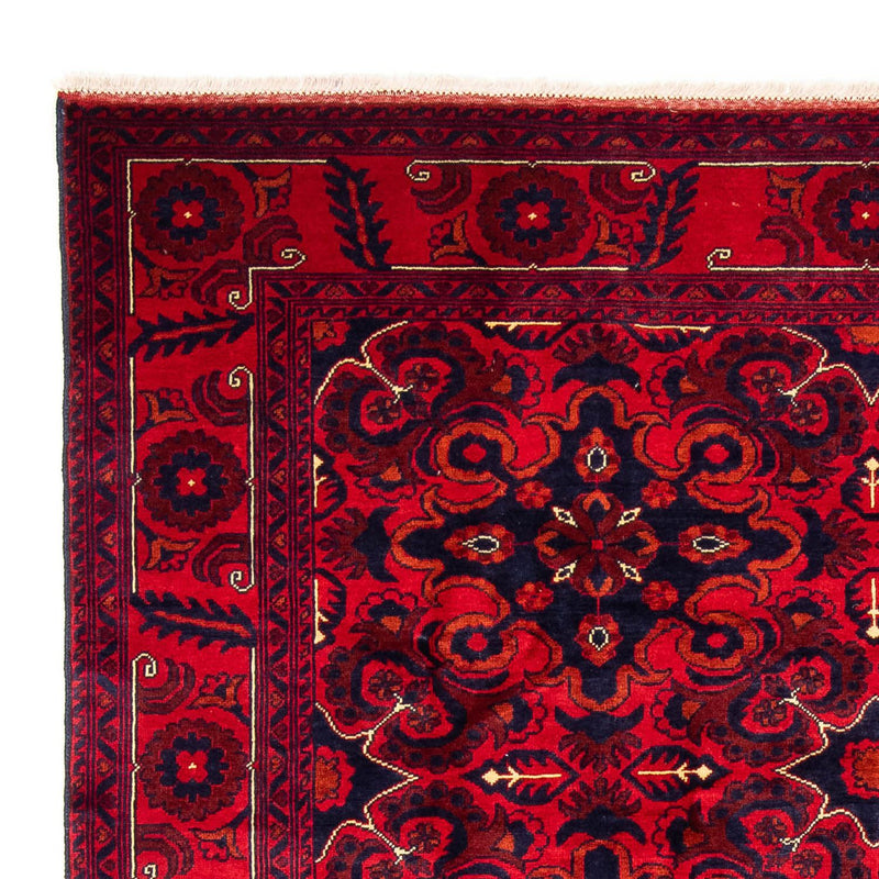 Tapis afghan - Kunduz - 282 x 200 cm - rouge foncé