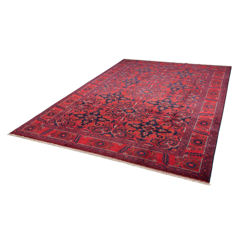 Tapis afghan - Kunduz - 282 x 200 cm - rouge foncé