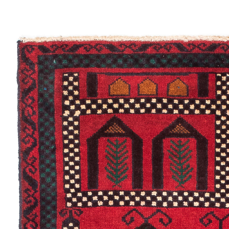 Tapis Belutsch - 132 x 81 cm - rouge foncé