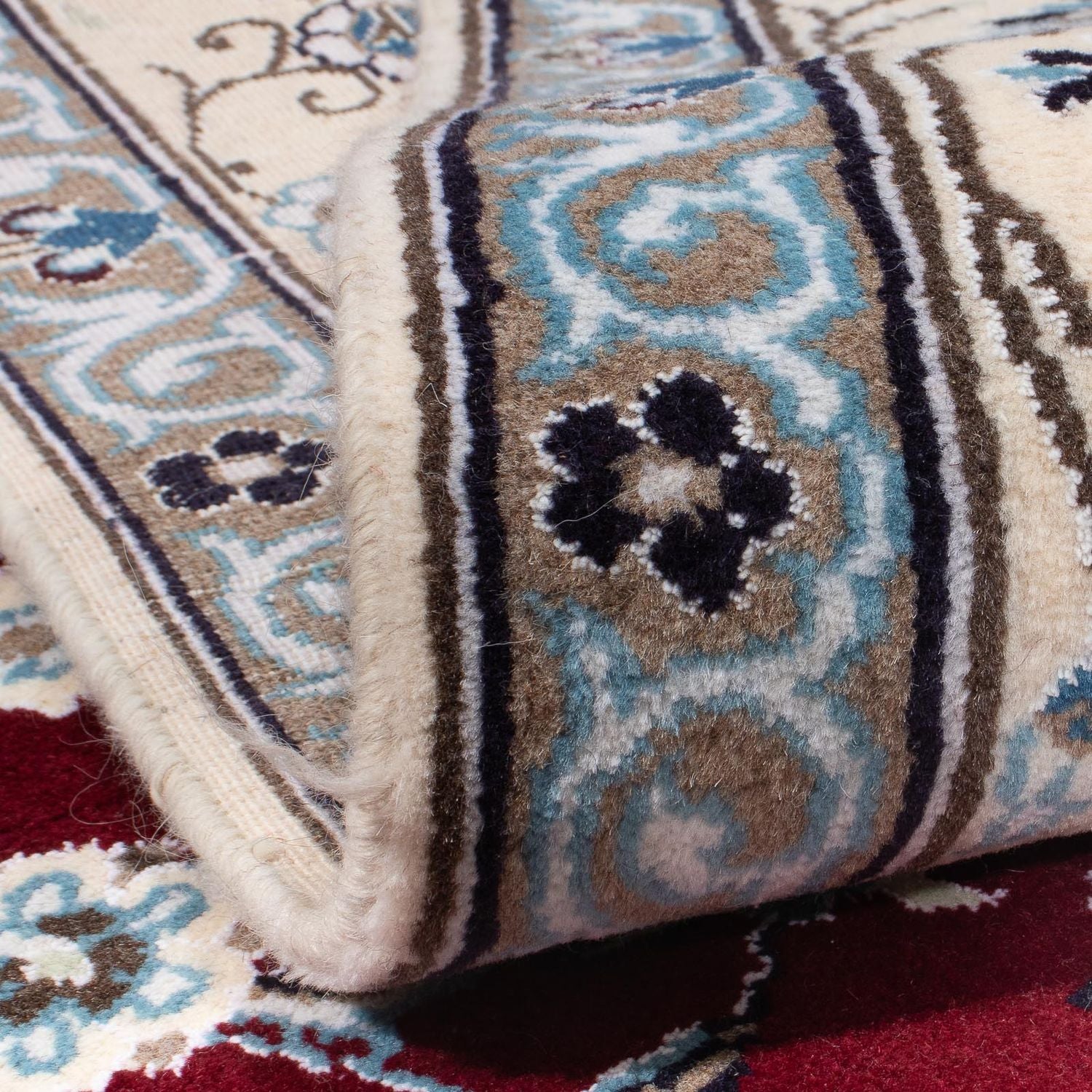 Tapis persan - Nain - 305 x 200 cm - rouge foncé