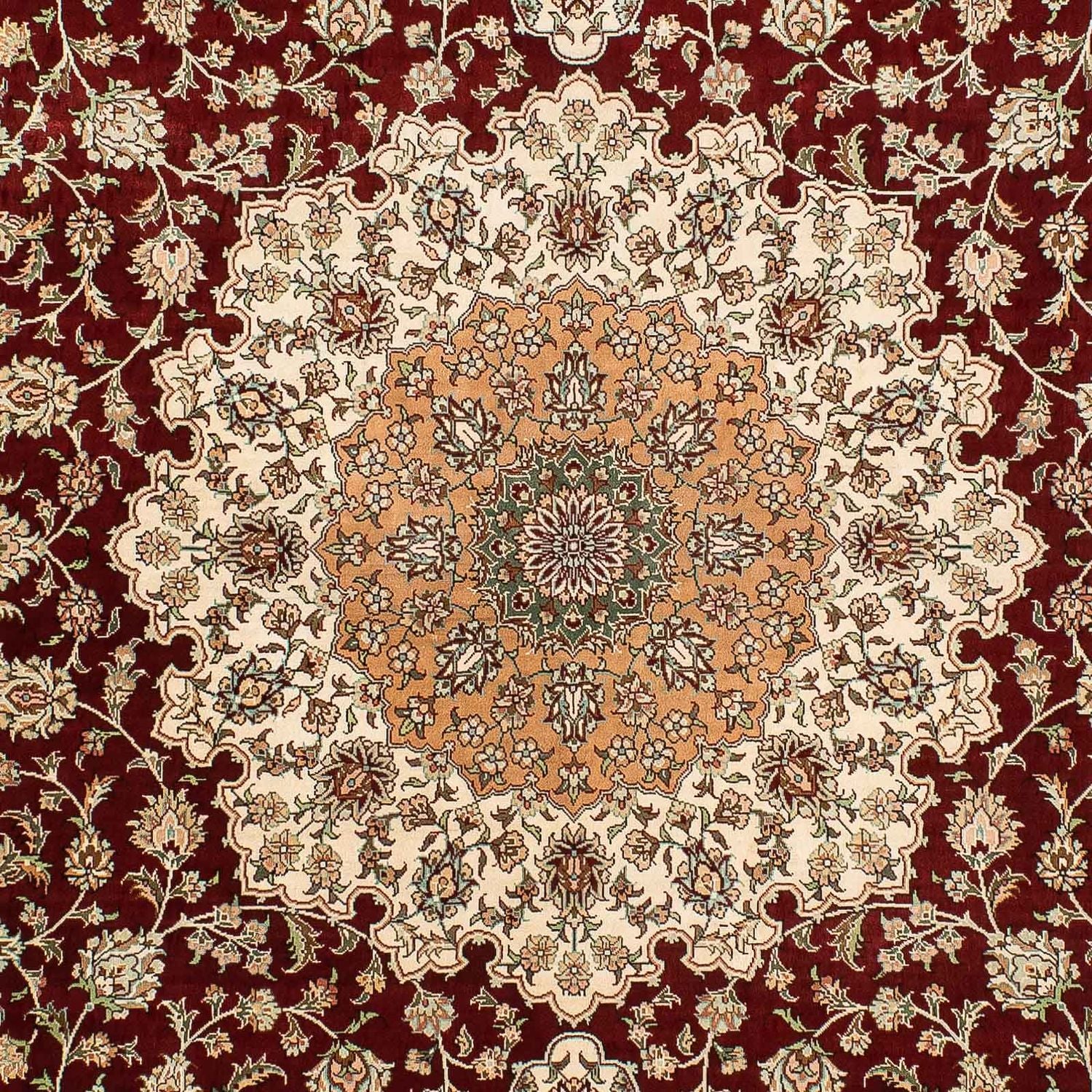 Tapis en soie - Ghom soie - Premium - 216 x 132 cm - bleu foncé