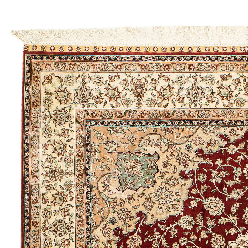 Tapis en soie - Ghom soie - Premium - 216 x 132 cm - bleu foncé