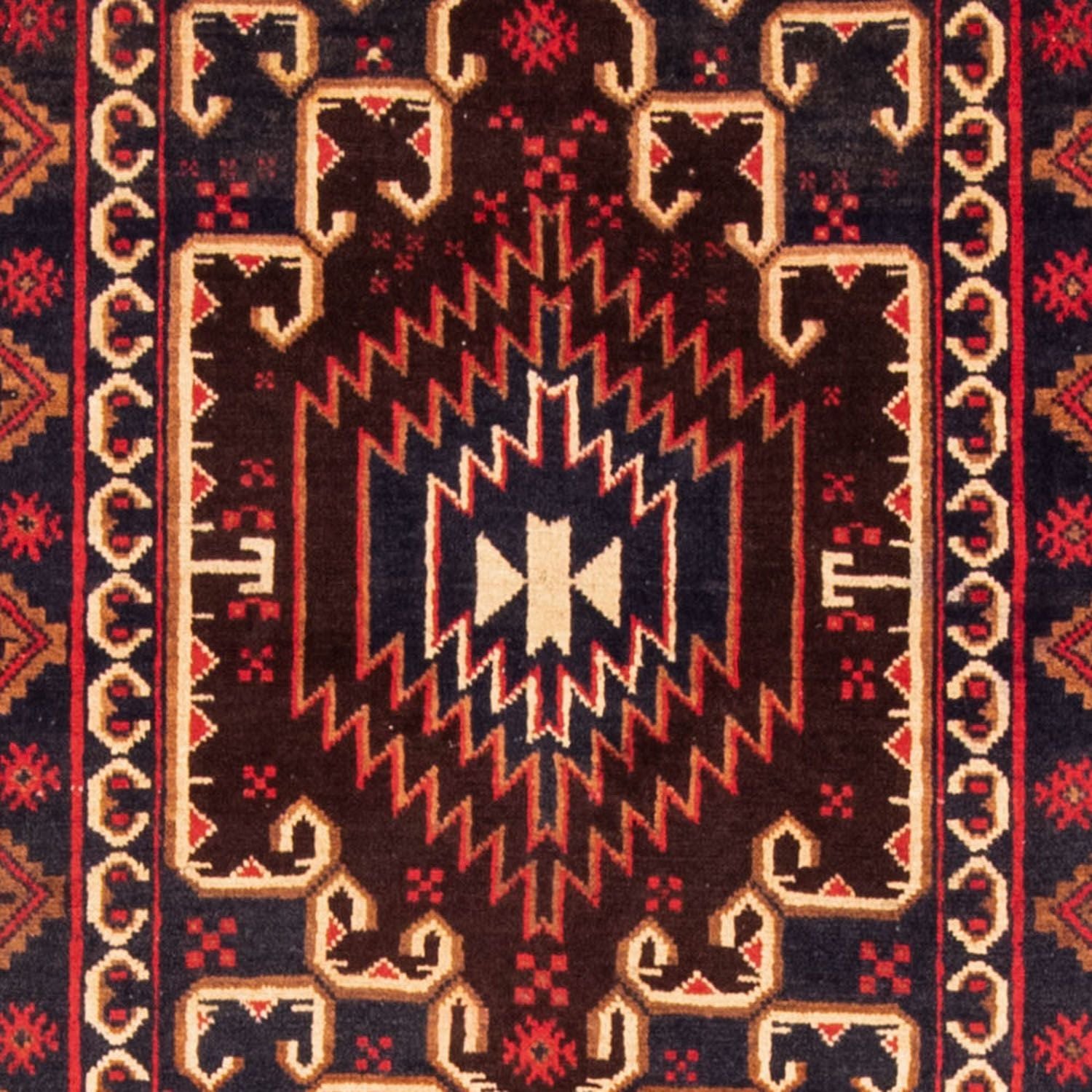Tapis de couloir Tapis Belutsch - 212 x 109 cm - rouille