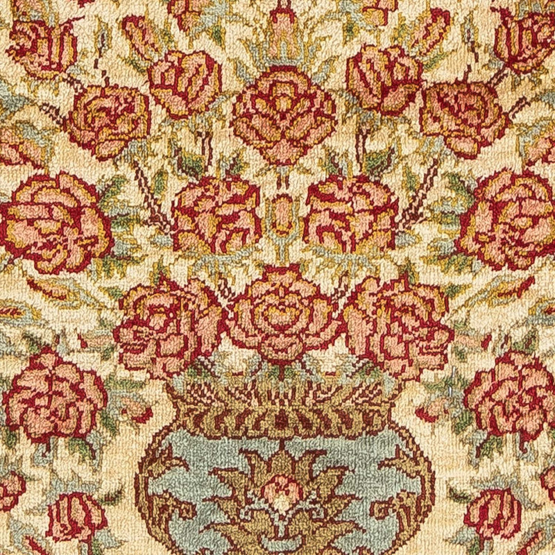 Tapis en soie - Ghom soie - Premium - 42 x 31 cm - beige