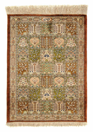 Tapis persan - Ghom - 75 x 56 cm - multicolore