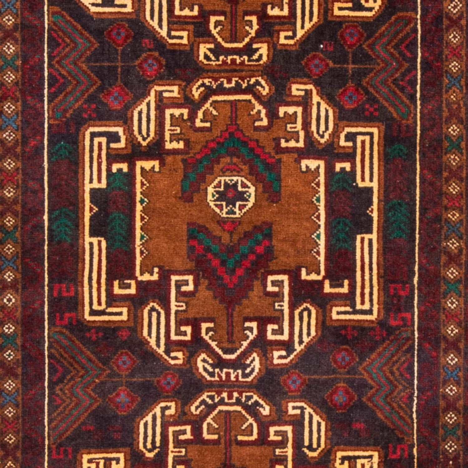 Tapis de couloir Tapis Belutsch - 209 x 111 cm - rouge foncé