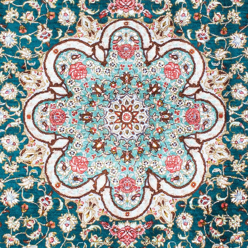 Tapis persan - Ghom - 152 x 100 cm - vert