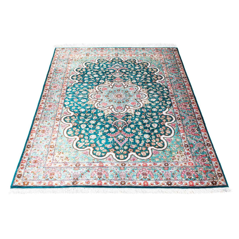 Tapis persan - Ghom - 152 x 100 cm - vert