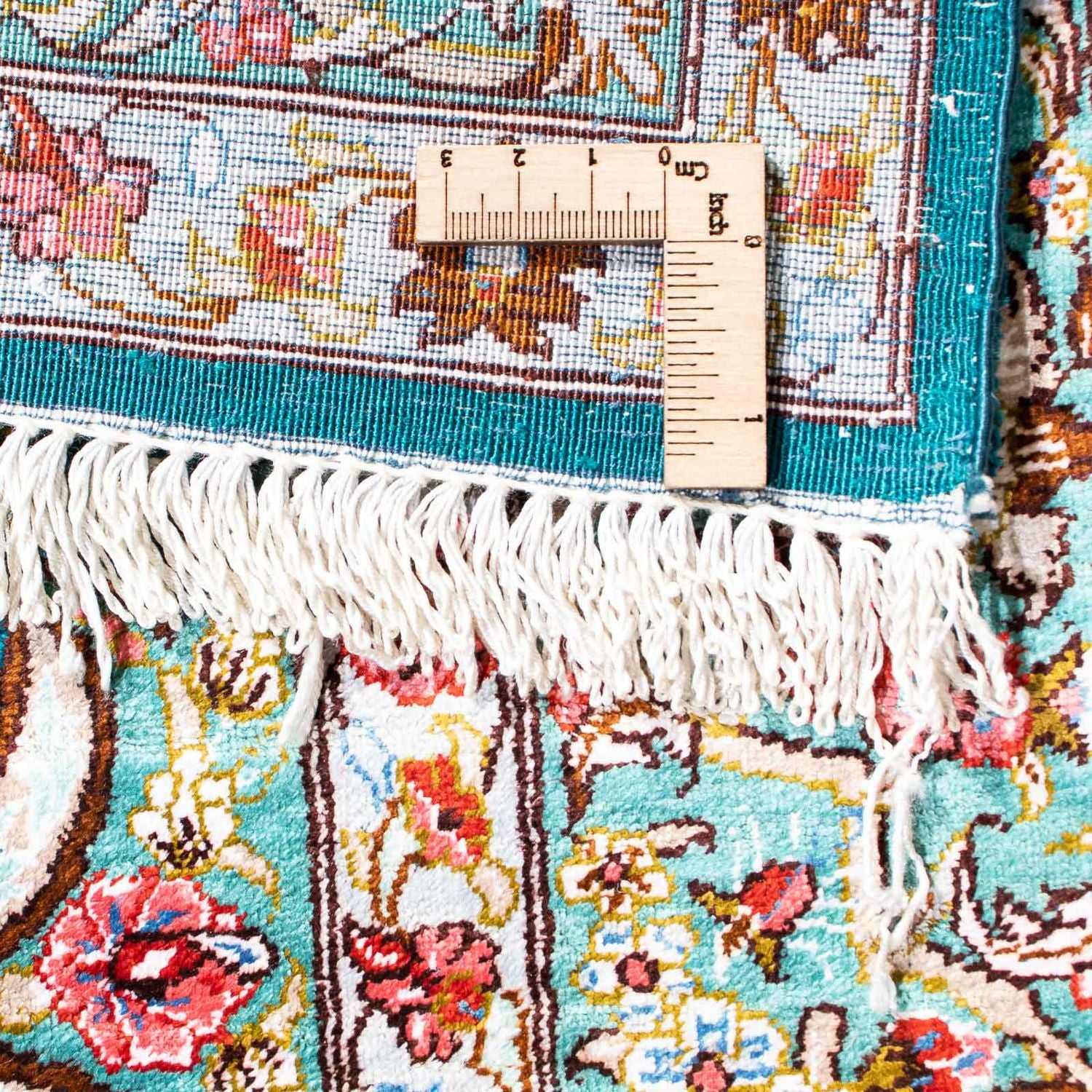 Tapis persan - Ghom - 152 x 100 cm - vert