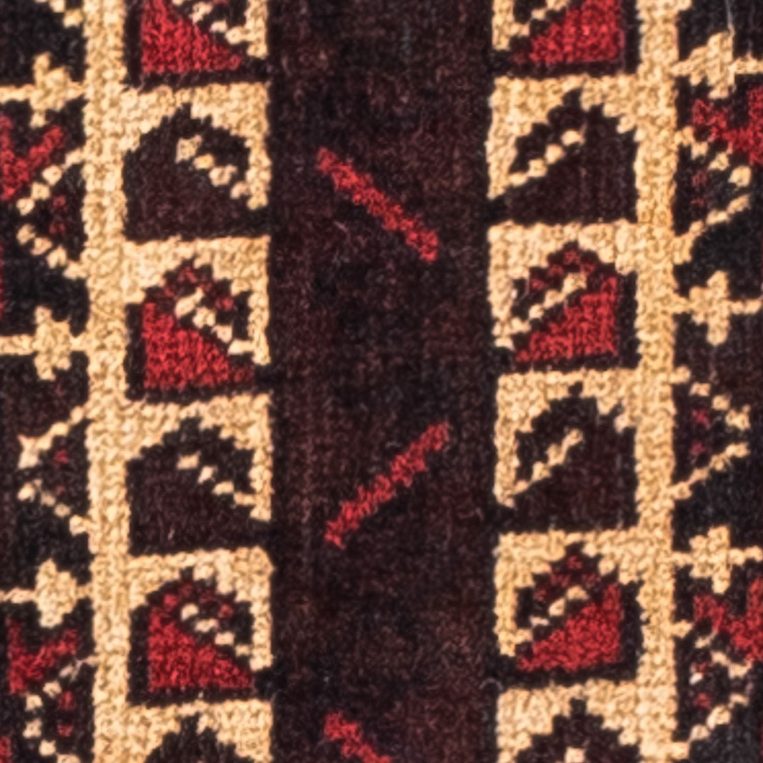Tapis Belutsch - 126 x 86 cm - rouge foncé