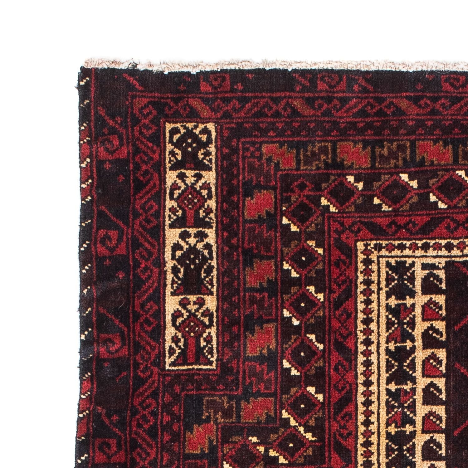Tapis Belutsch - 126 x 86 cm - rouge foncé