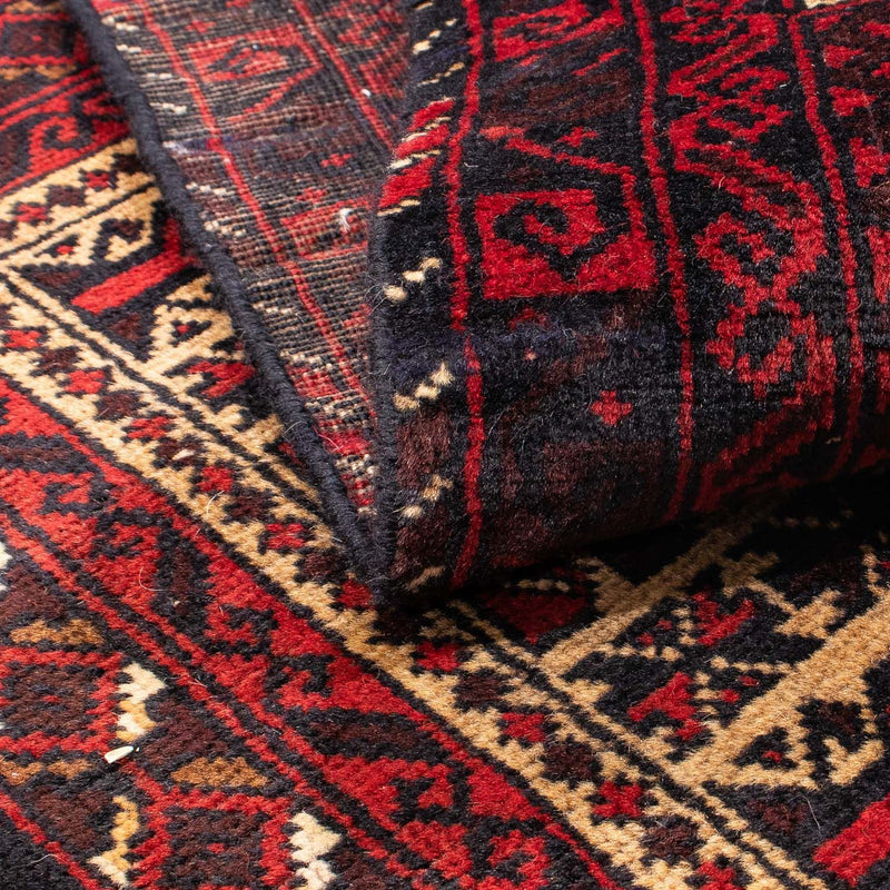 Tapis Belutsch - 126 x 86 cm - rouge foncé